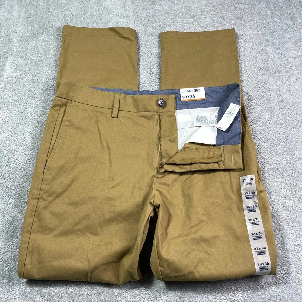 Nwt Old Navy Ultimate Slim Built-In Flex Khaki Pants Mens 33x30 Career‎ Work